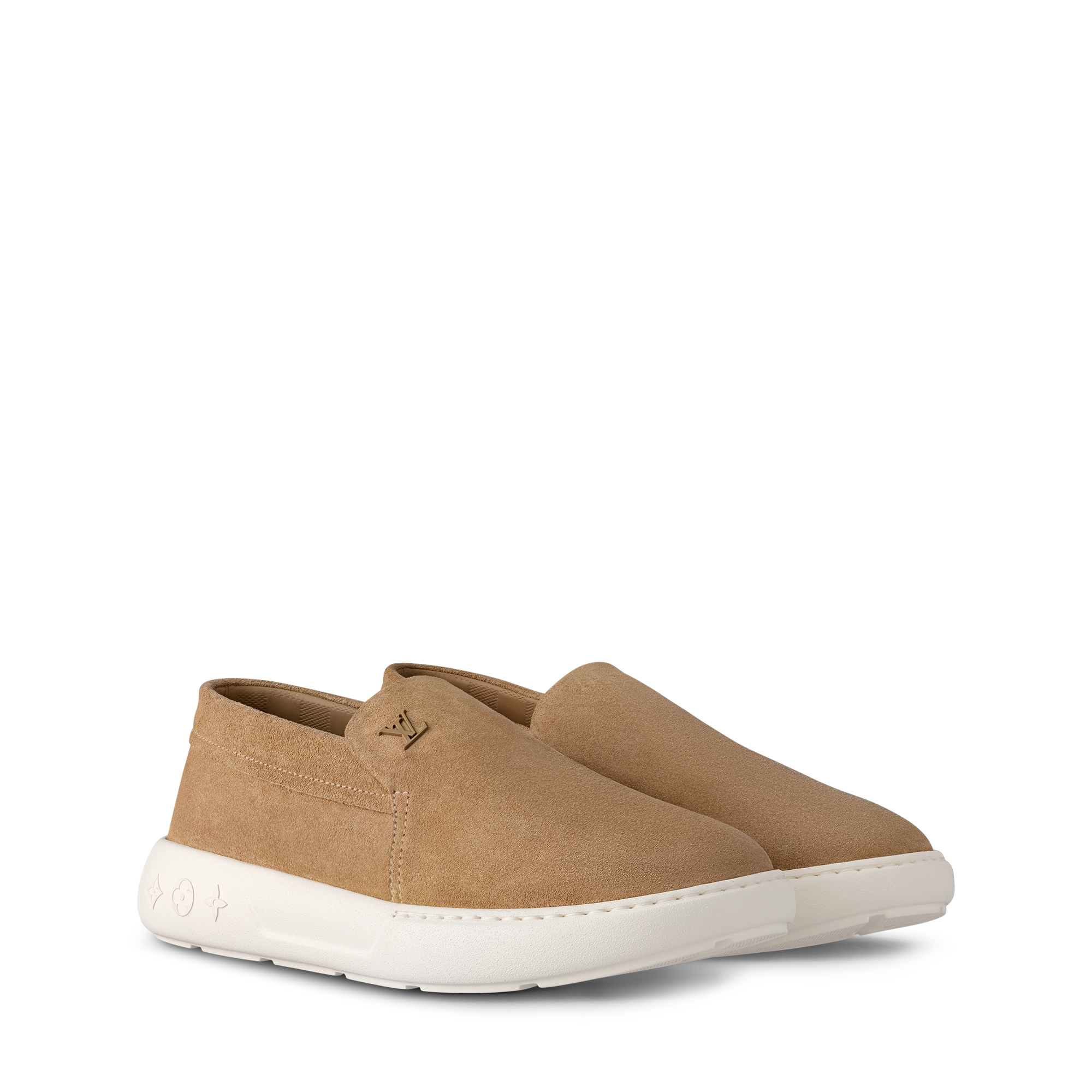 LOUIS VUITTON ドライビングシューズローファー ホワイト/ブラウン LOUIS VUITTON ドライビングシューズローファー ホワイト/ブラウン